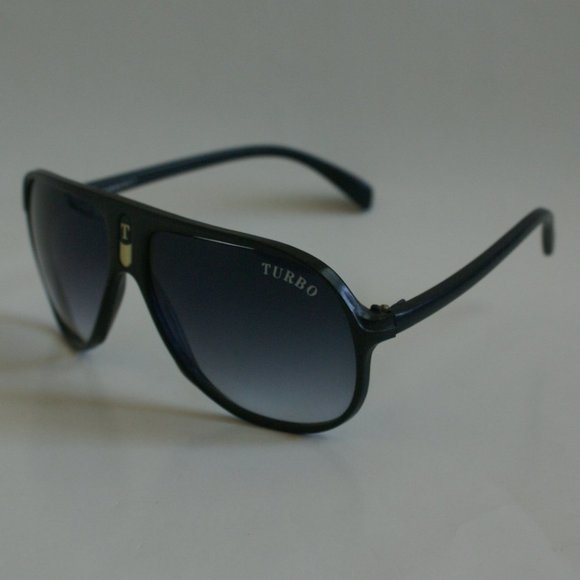 NWOT TruVintage Sports Aviator w/ "Turbo" logo gradient smoke lens Sunglasses - Picture 2 of 4